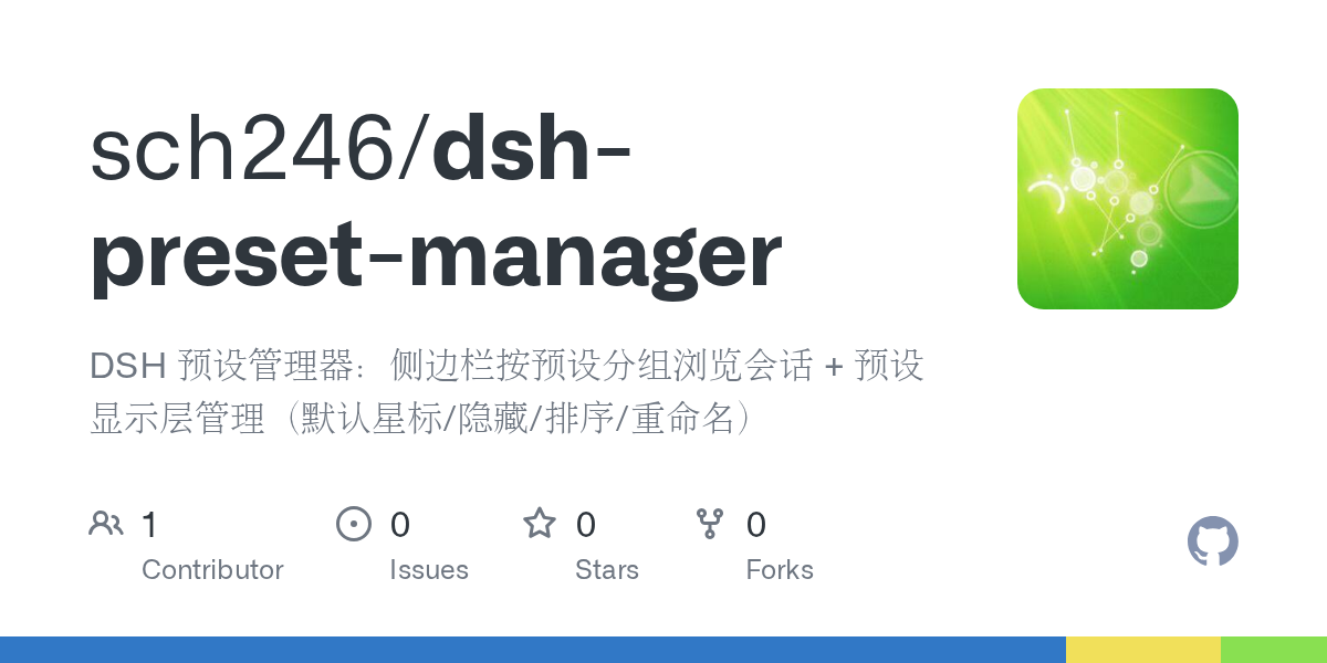 sch246/dsh-preset-manager Screenshot preview