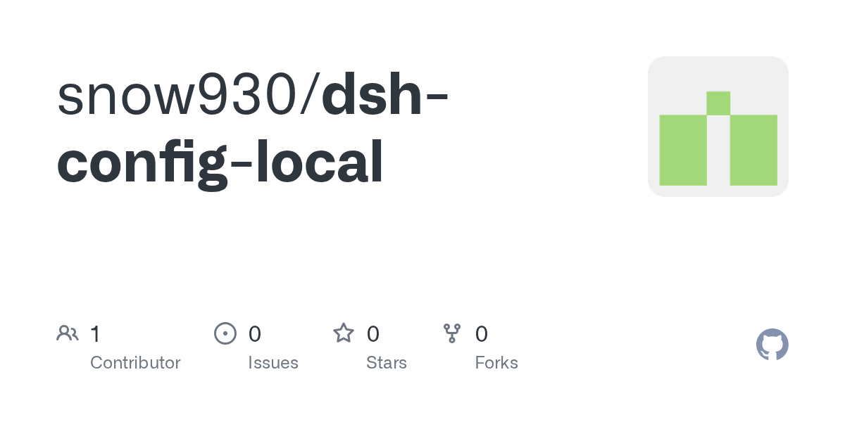 snow930/dsh-config-local Screenshot preview