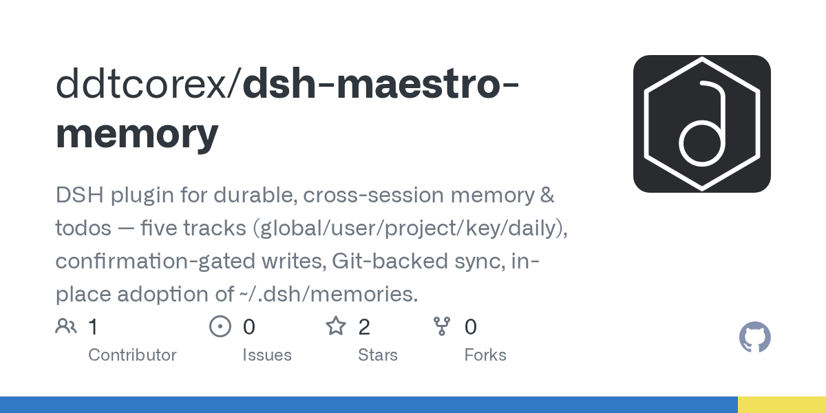 ddtcorex/dsh-maestro-memory Screenshot preview