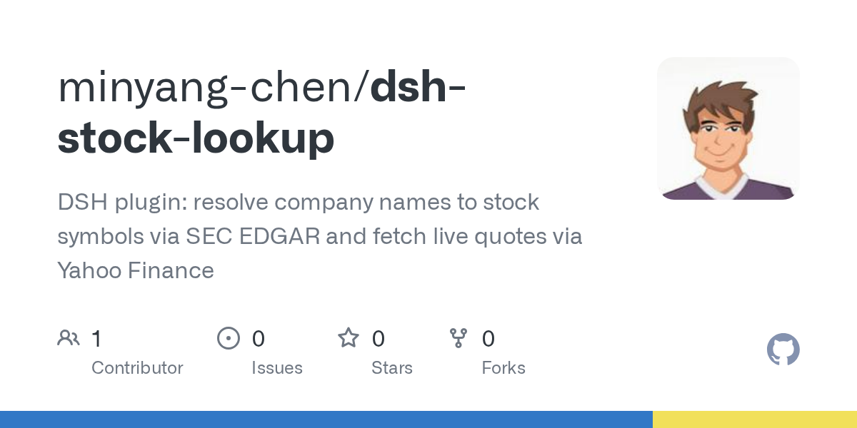 minyang-chen/dsh-stock-lookup Screenshot preview
