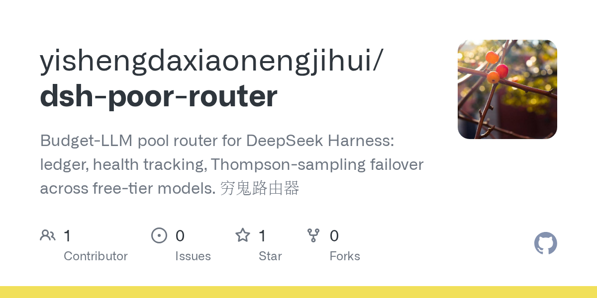 yishengdaxiaonengjihui/dsh-poor-router Screenshot preview