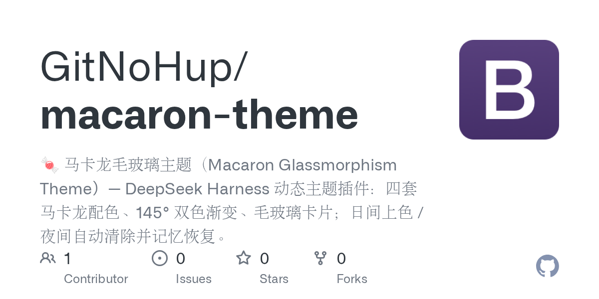 GitNoHup/macaron-theme Screenshot preview