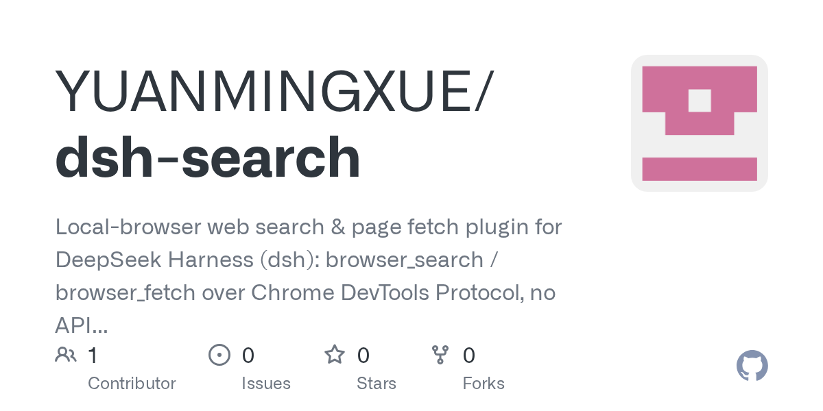 YUANMINGXUE/dsh-search Screenshot preview