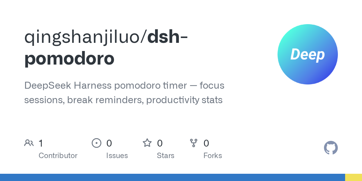 qingshanjiluo/dsh-pomodoro Screenshot preview