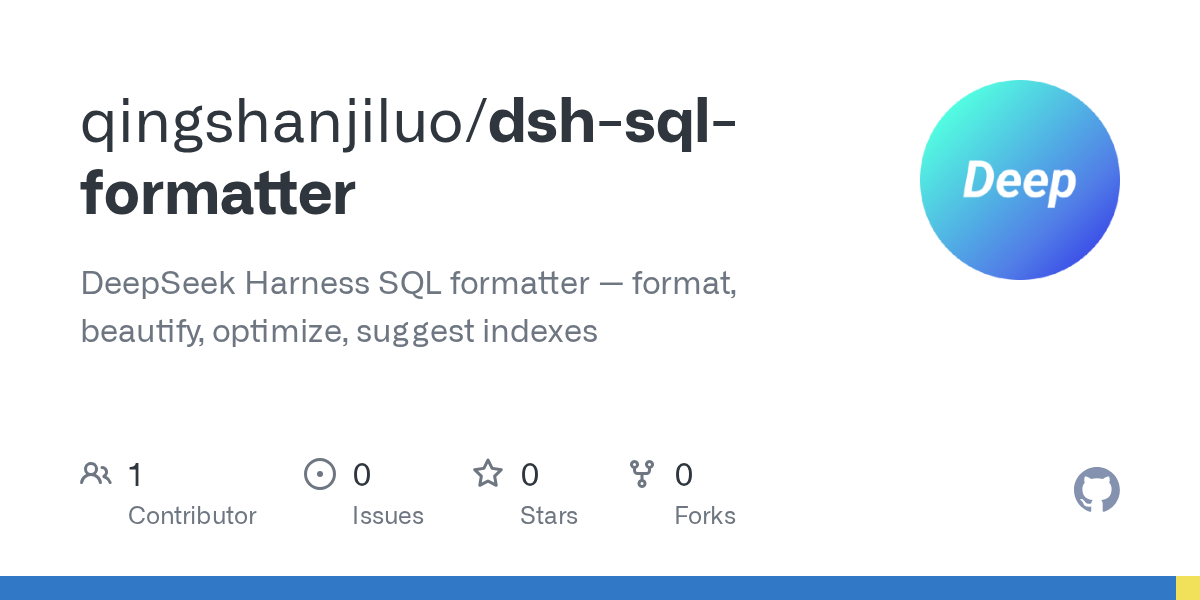 qingshanjiluo/dsh-sql-formatter Screenshot preview