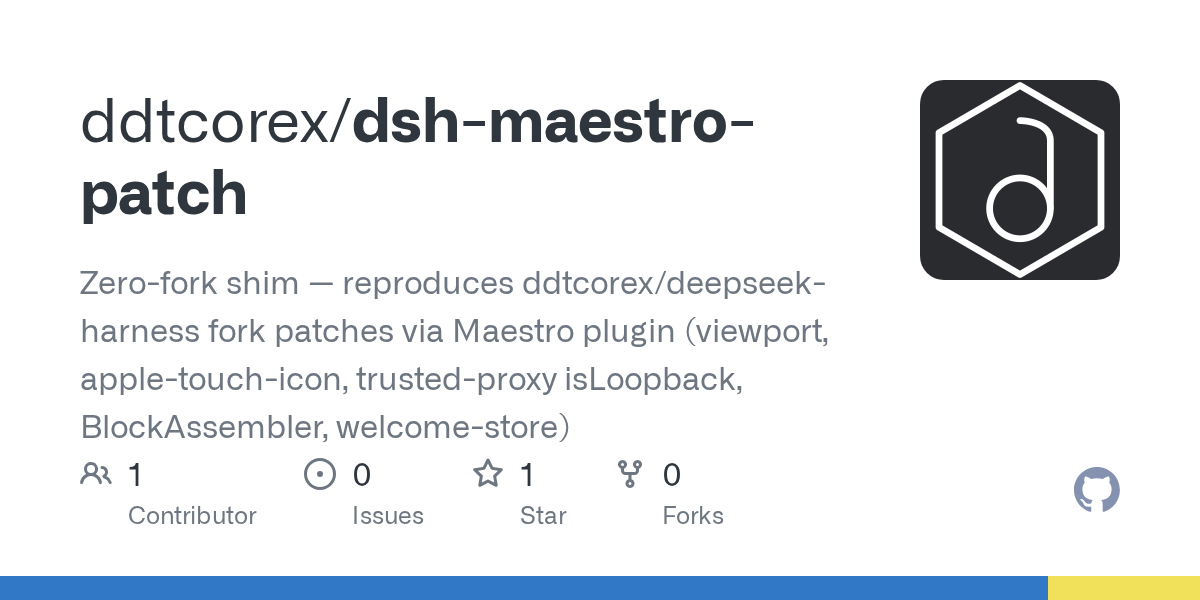 ddtcorex/dsh-maestro-patch Screenshot preview