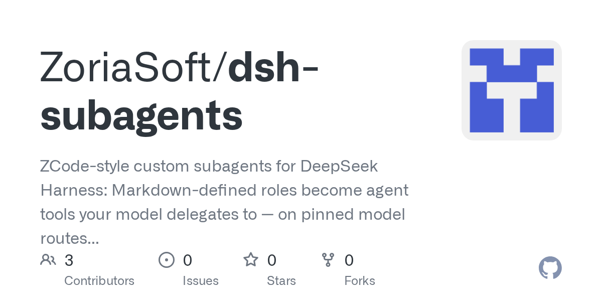 ZoriaSoft/dsh-subagents Screenshot preview