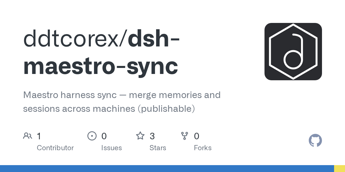 ddtcorex/dsh-maestro-sync Screenshot preview