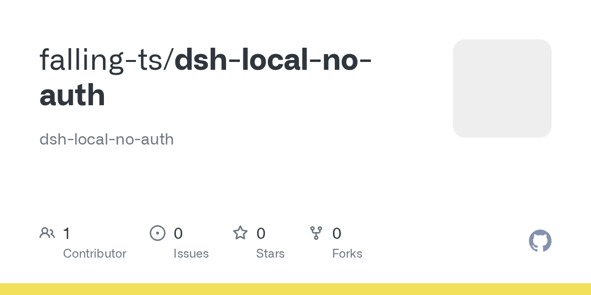 falling-ts/dsh-local-no-auth Screenshot preview