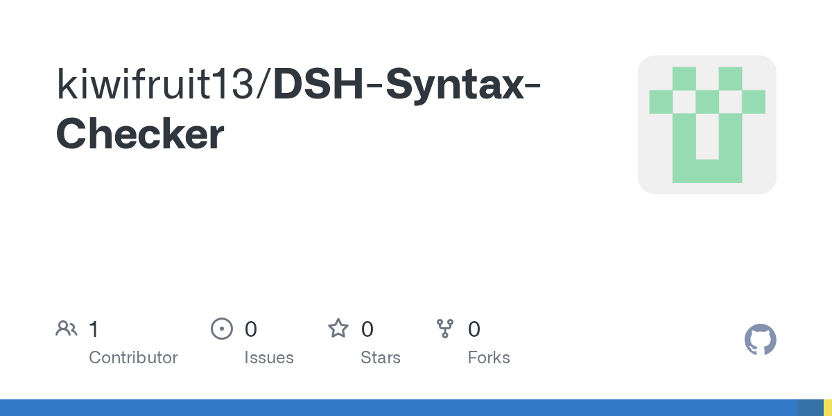 kiwifruit13/DSH-Syntax-Checker Screenshot preview