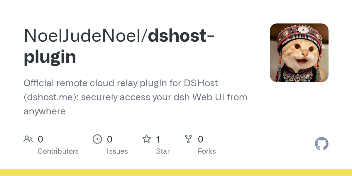 NoelJudeNoel/dshost-plugin Screenshot preview