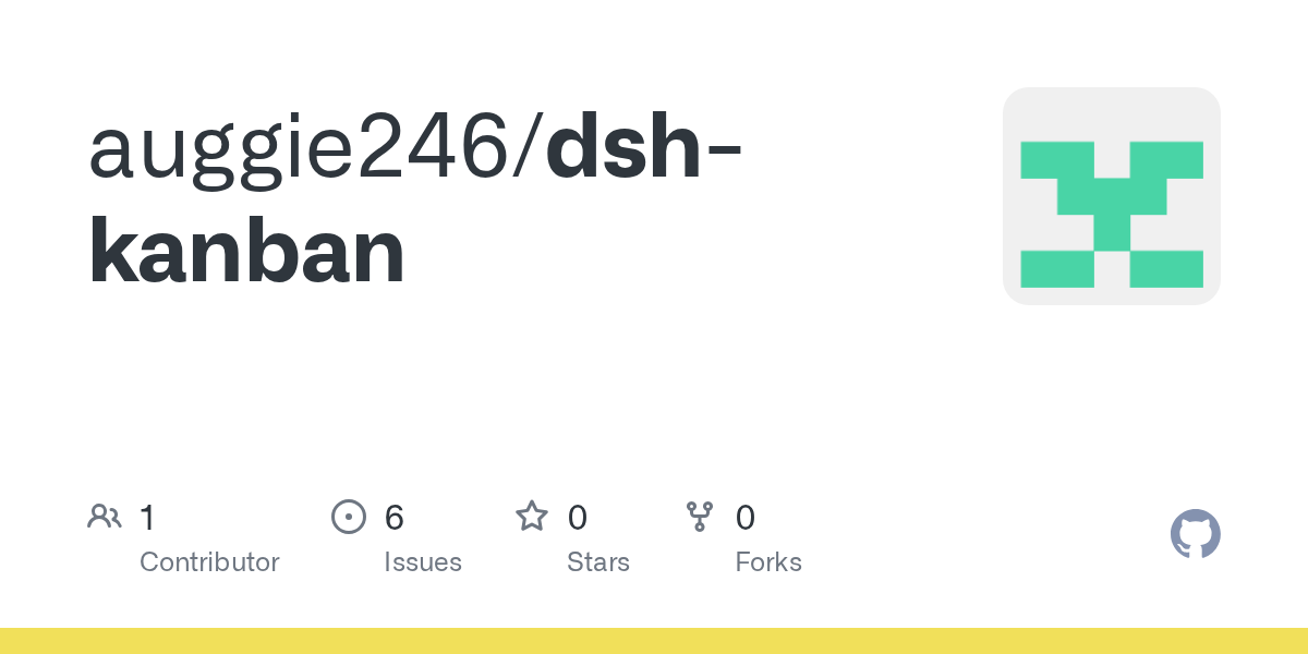 auggie246/dsh-kanban Screenshot preview