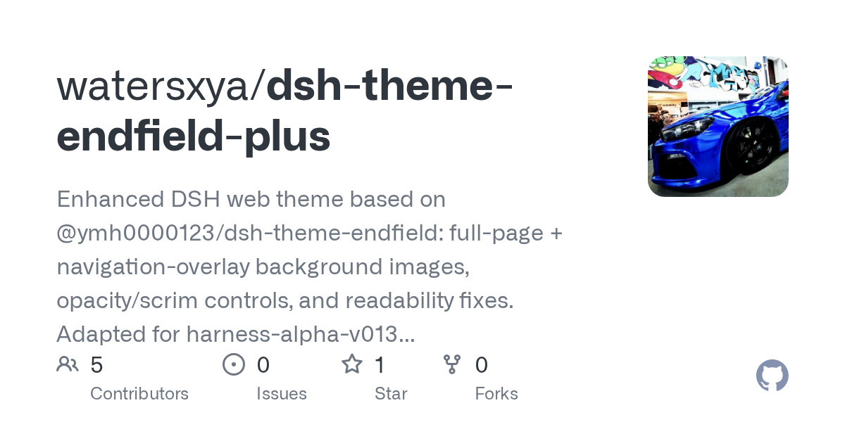 watersxya/dsh-theme-endfield-plus Screenshot preview