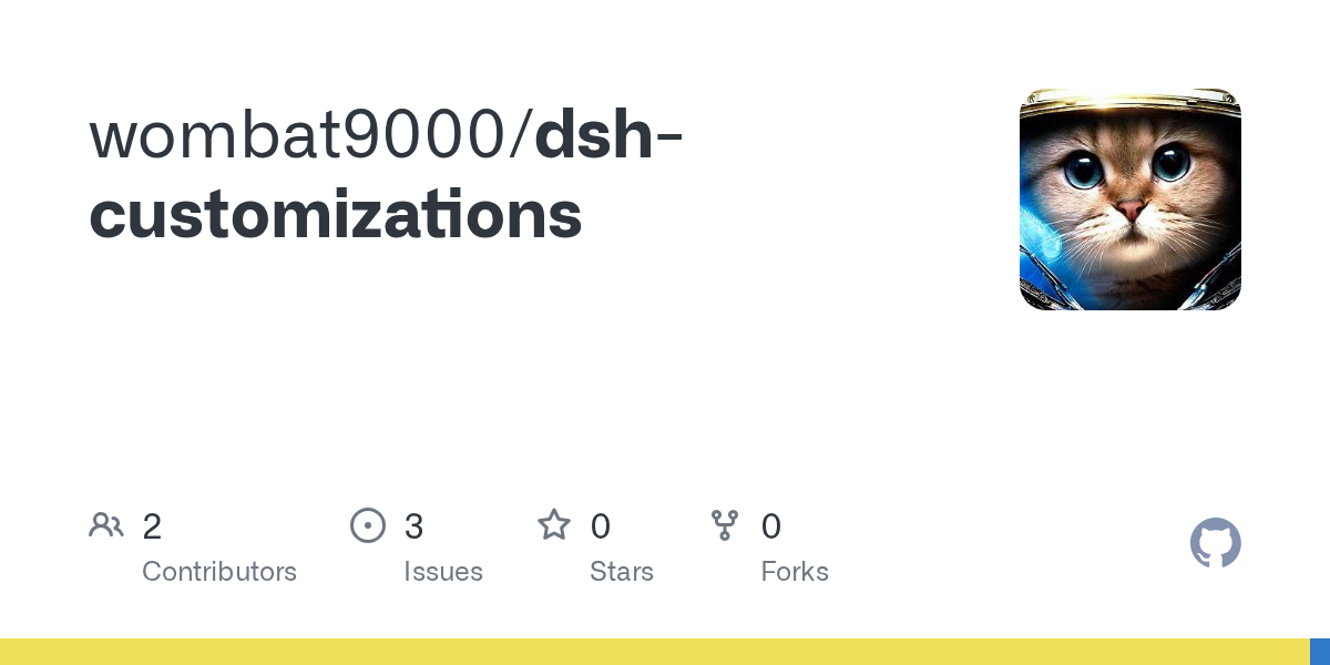 wombat9000/dsh-customizations Screenshot preview