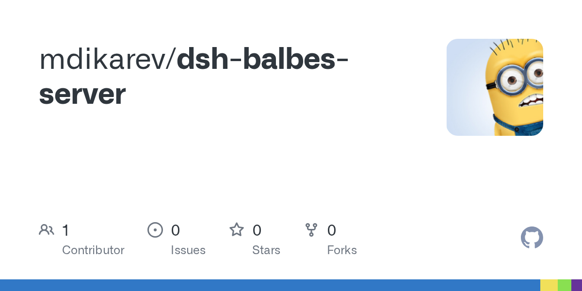 mdikarev/dsh-balbes-server Screenshot preview