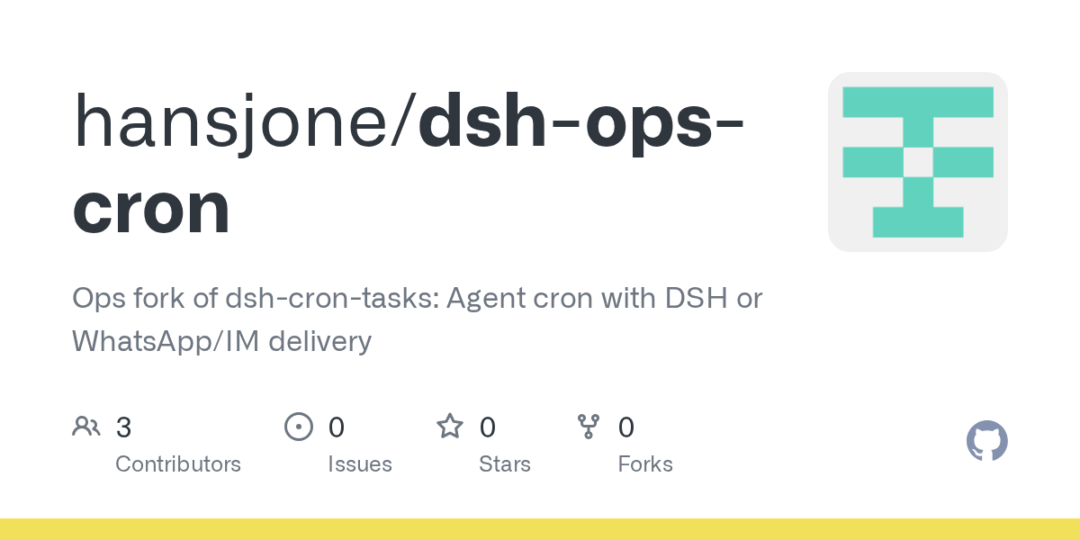 hansjone/dsh-ops-cron Screenshot preview