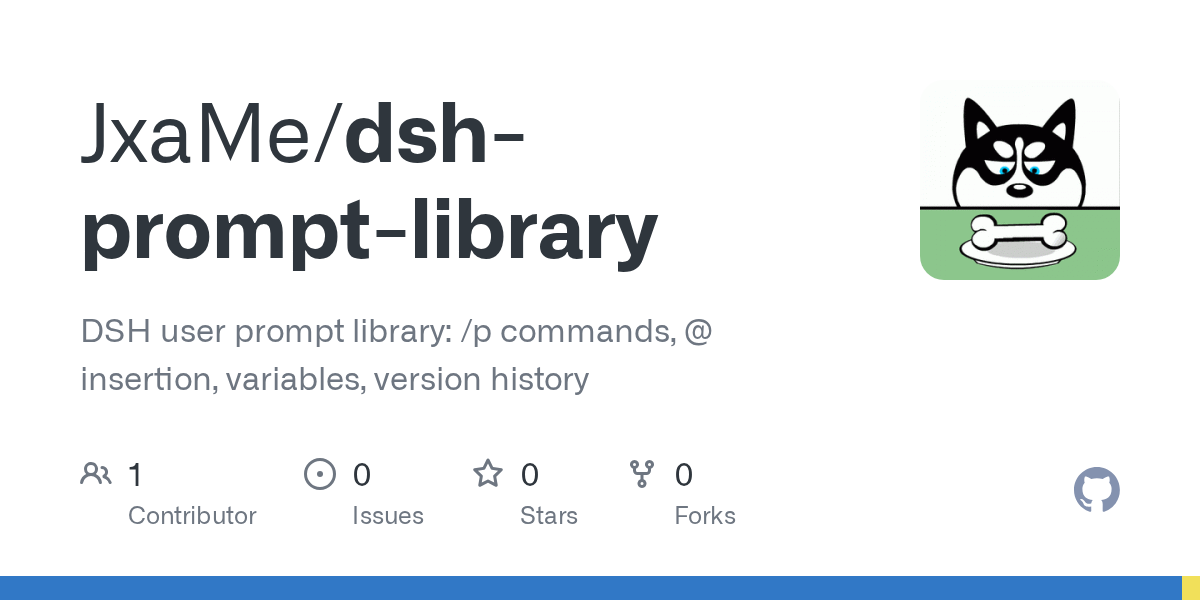 JxaMe/dsh-prompt-library Screenshot preview