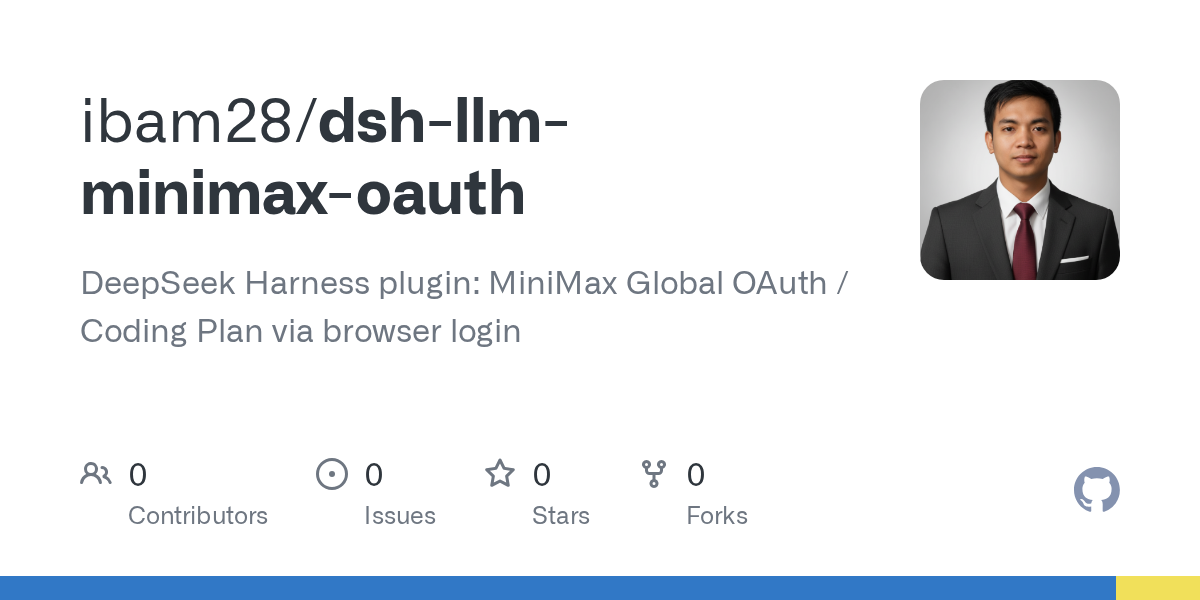ibam28/dsh-llm-minimax-oauth Screenshot preview