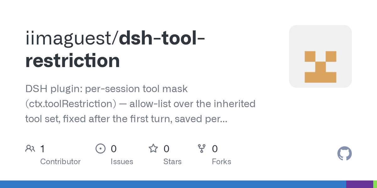 iimaguest/dsh-tool-restriction Screenshot preview