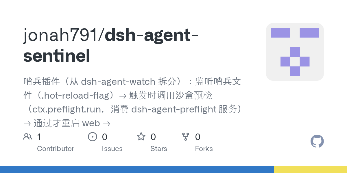 jonah791/dsh-agent-sentinel Screenshot preview
