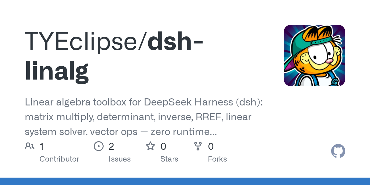 TYEclipse/dsh-linalg Screenshot preview