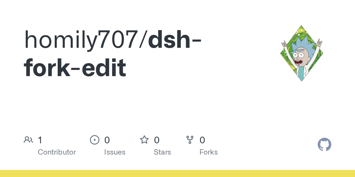 homily707/dsh-fork-edit Screenshot preview