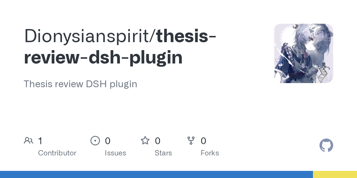 Dionysianspirit/thesis-review-dsh-plugin Screenshot preview