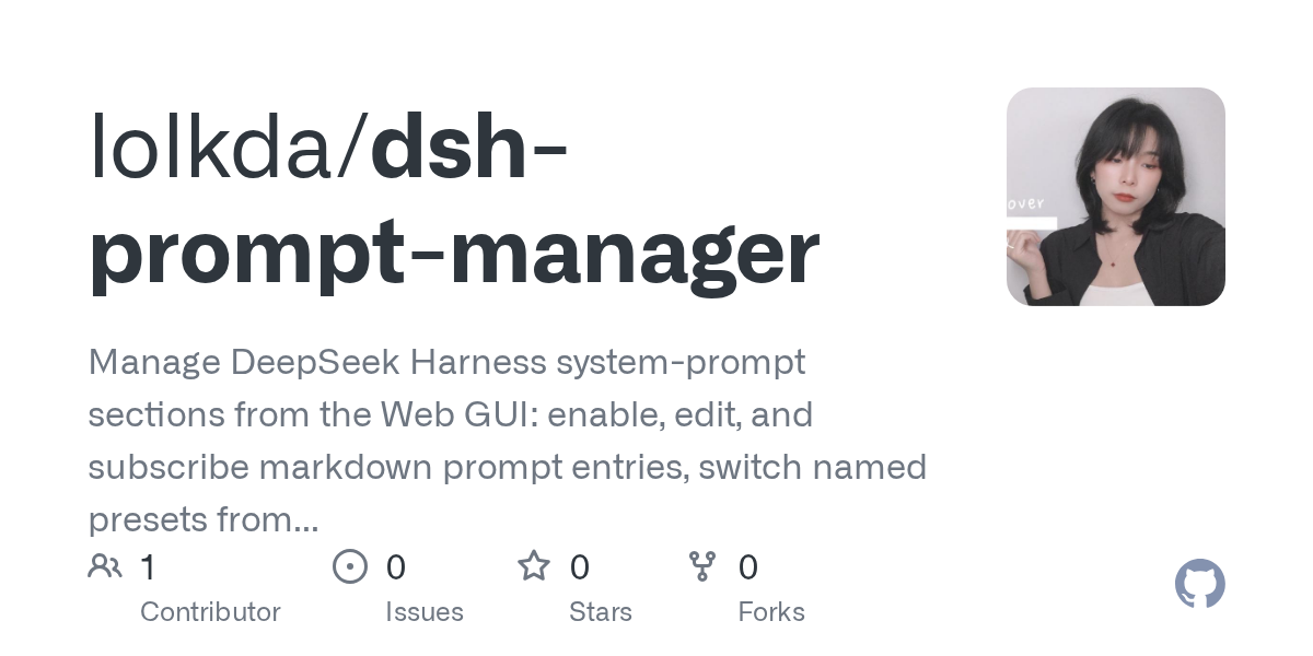 lolkda/dsh-prompt-manager Screenshot preview