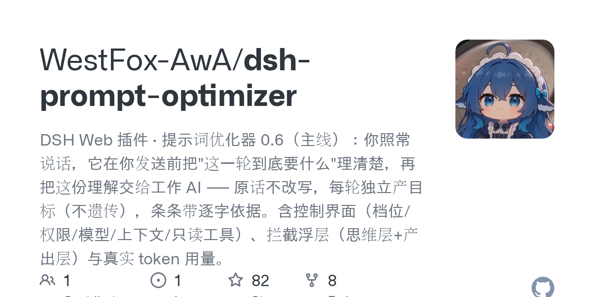 WestFox-AwA/dsh-prompt-optimizer Screenshot preview