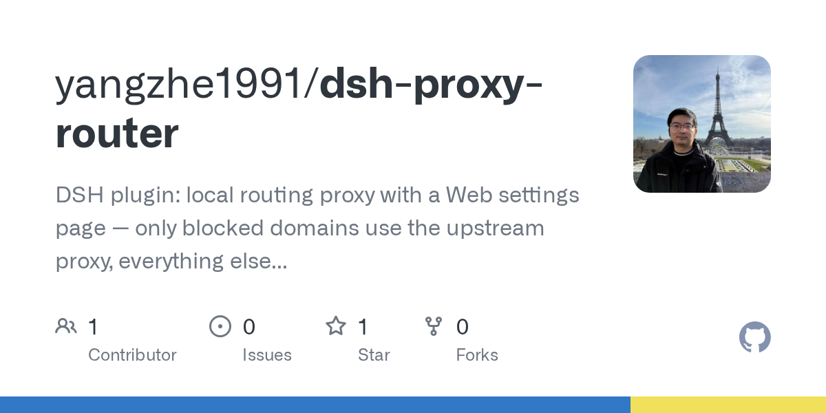 yangzhe1991/dsh-proxy-router Screenshot preview