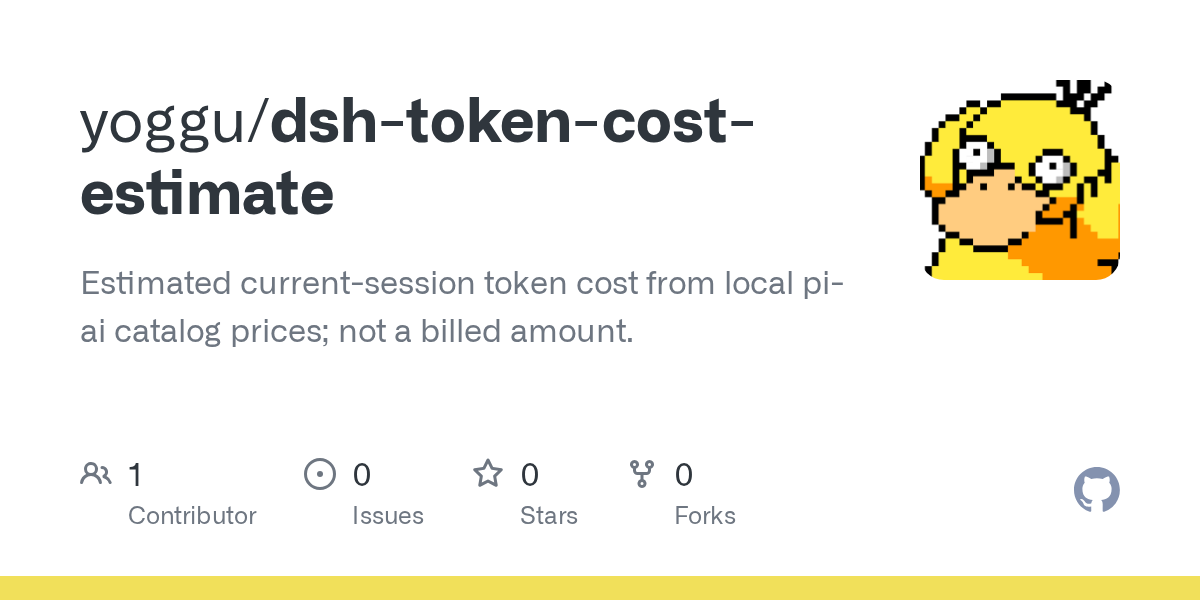 yoggu/dsh-token-cost-estimate Screenshot preview