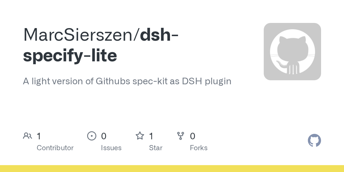 MarcSierszen/dsh-specify-lite Screenshot preview