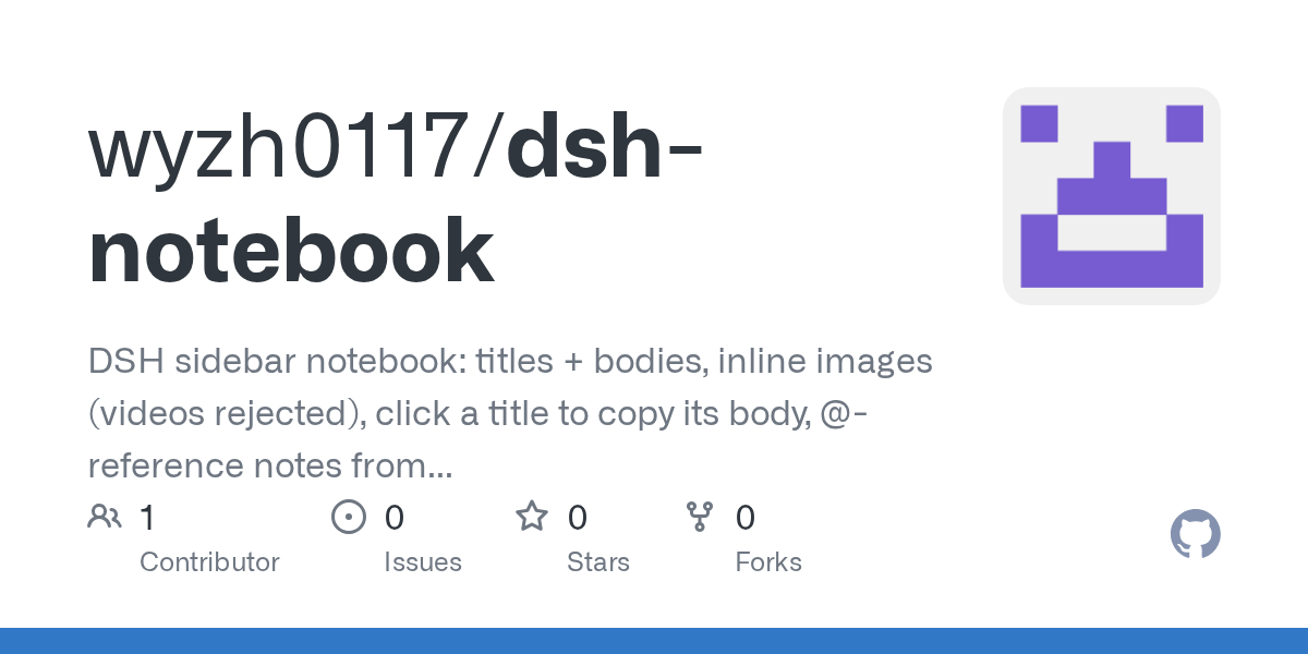 wyzh0117/dsh-notebook Screenshot preview