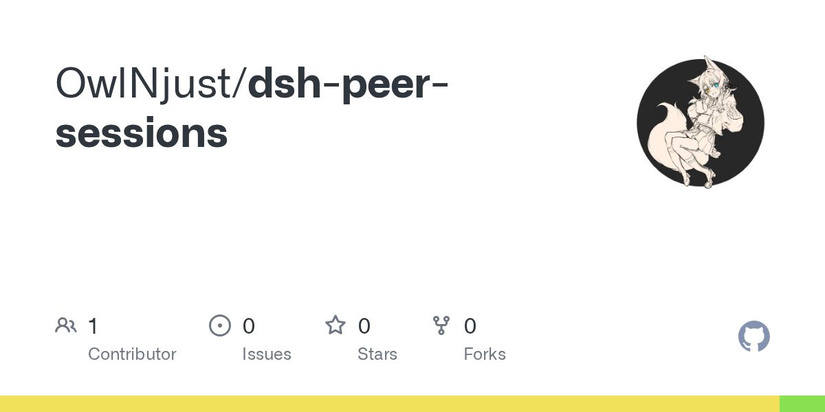 OwlNjust/dsh-peer-sessions Screenshot preview