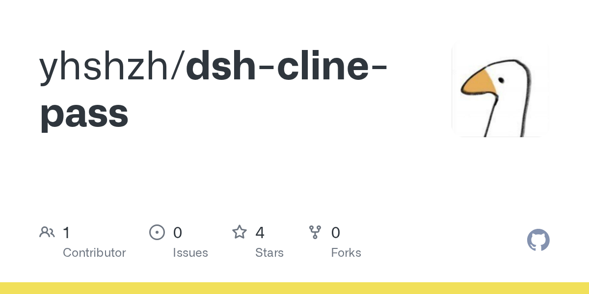 yhshzh/dsh-cline-pass Screenshot preview