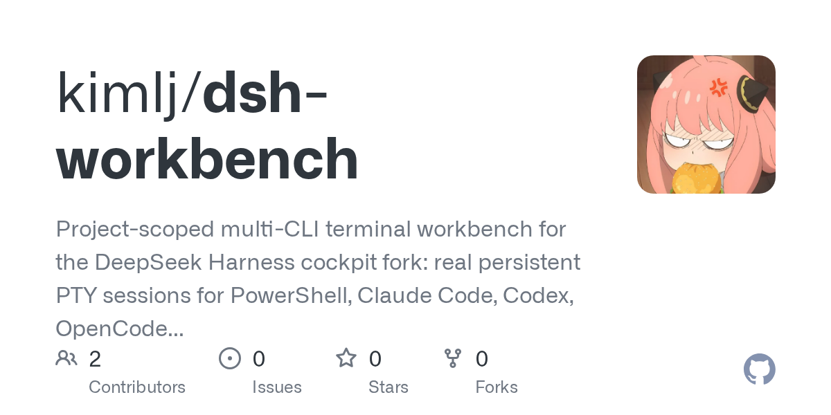 kimlj/dsh-workbench Screenshot preview