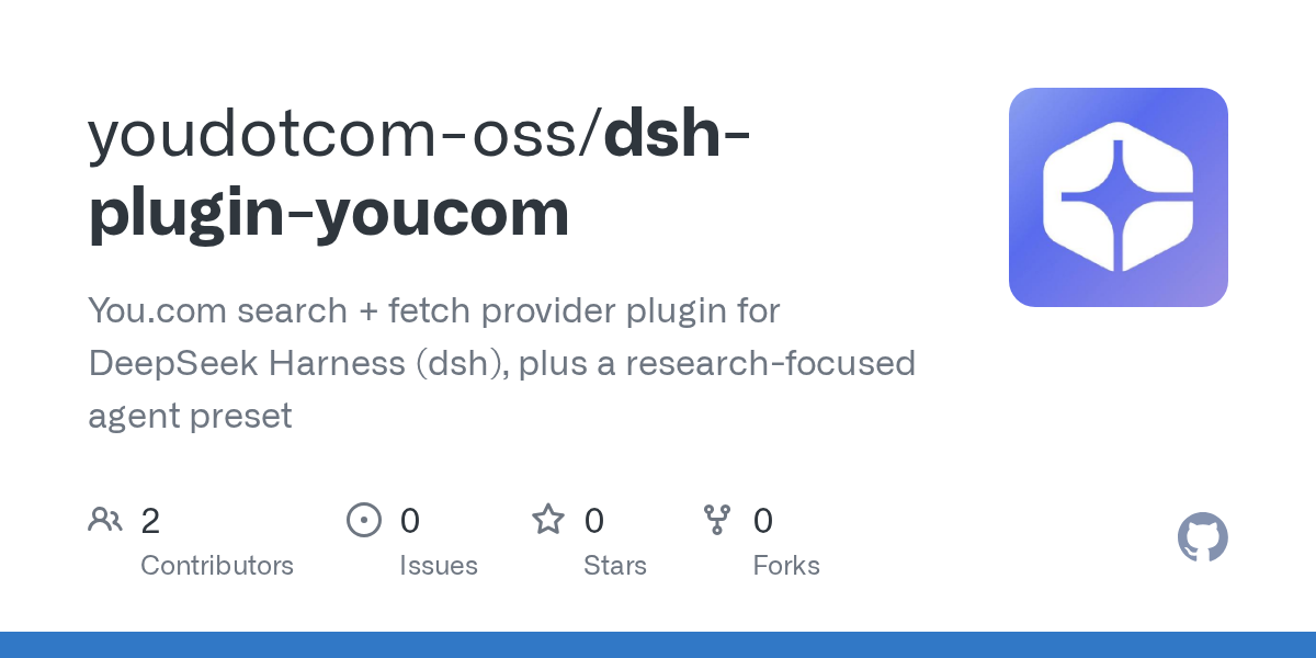 youdotcom-oss/dsh-plugin-youcom Screenshot preview