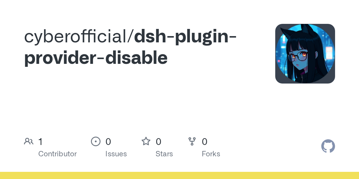 cyberofficial/dsh-plugin-provider-disable Screenshot preview