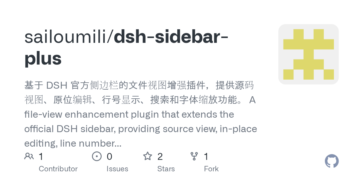 sailoumili/dsh-sidebar-plus Screenshot preview