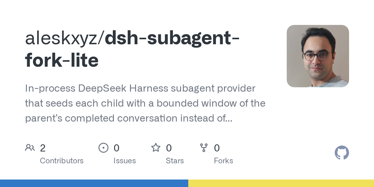 aleskxyz/dsh-subagent-fork-lite Screenshot preview