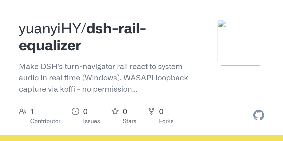 yuanyiHY/dsh-rail-equalizer Screenshot preview