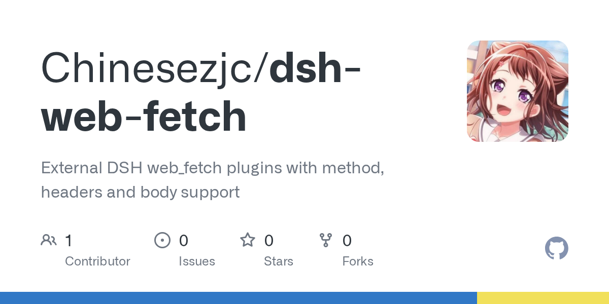 Chinesezjc/dsh-web-fetch Screenshot preview