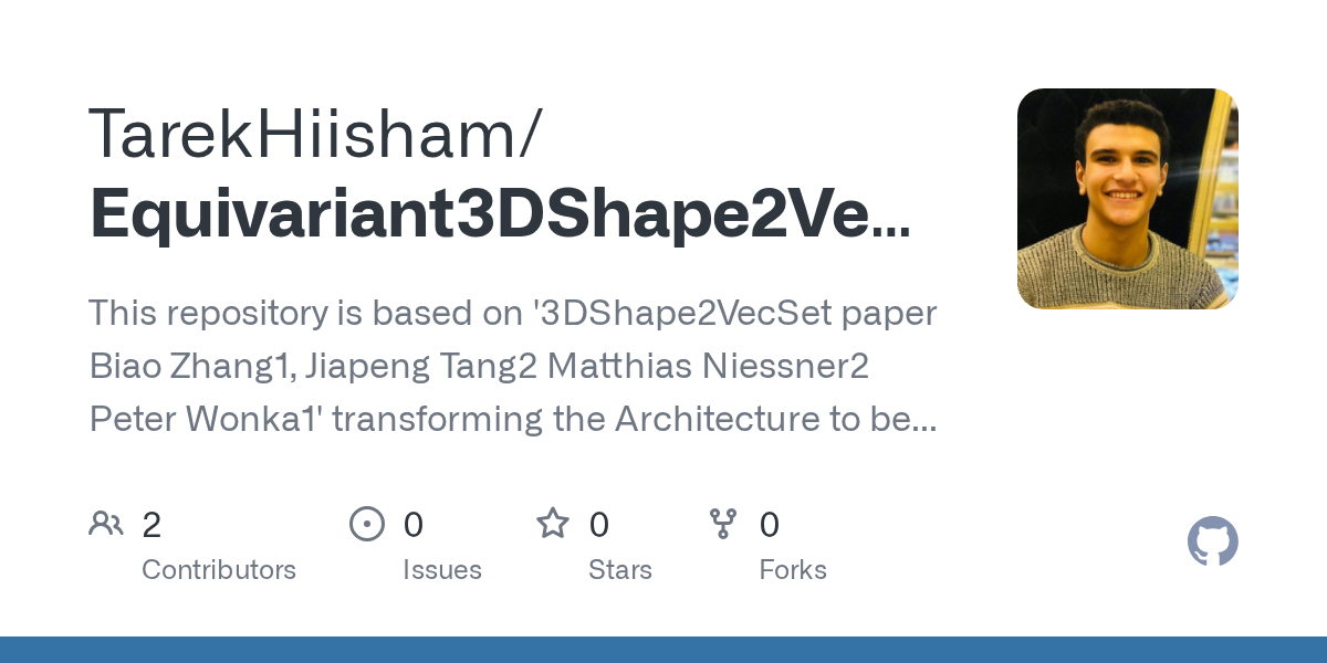 TarekHiisham/Equivariant3DShape2VecSet Screenshot preview