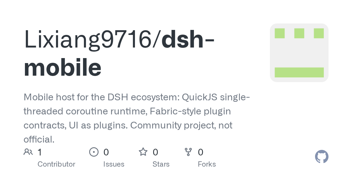 Lixiang9716/dsh-mobile Screenshot preview
