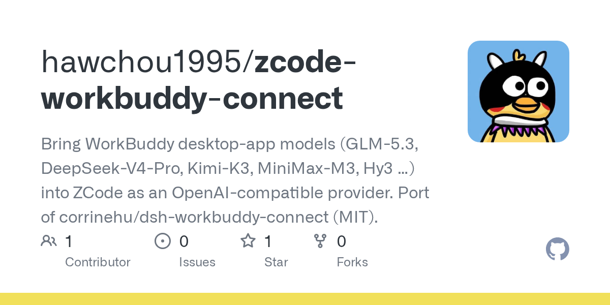 hawchou1995/zcode-workbuddy-connect Screenshot preview