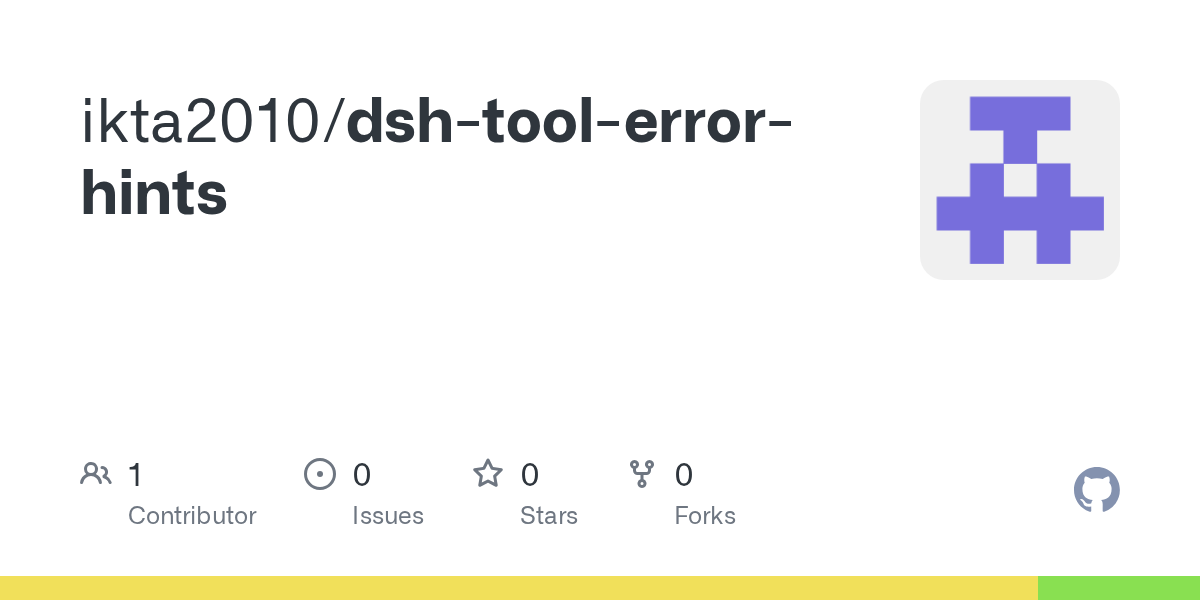 ikta2010/dsh-tool-error-hints Screenshot preview