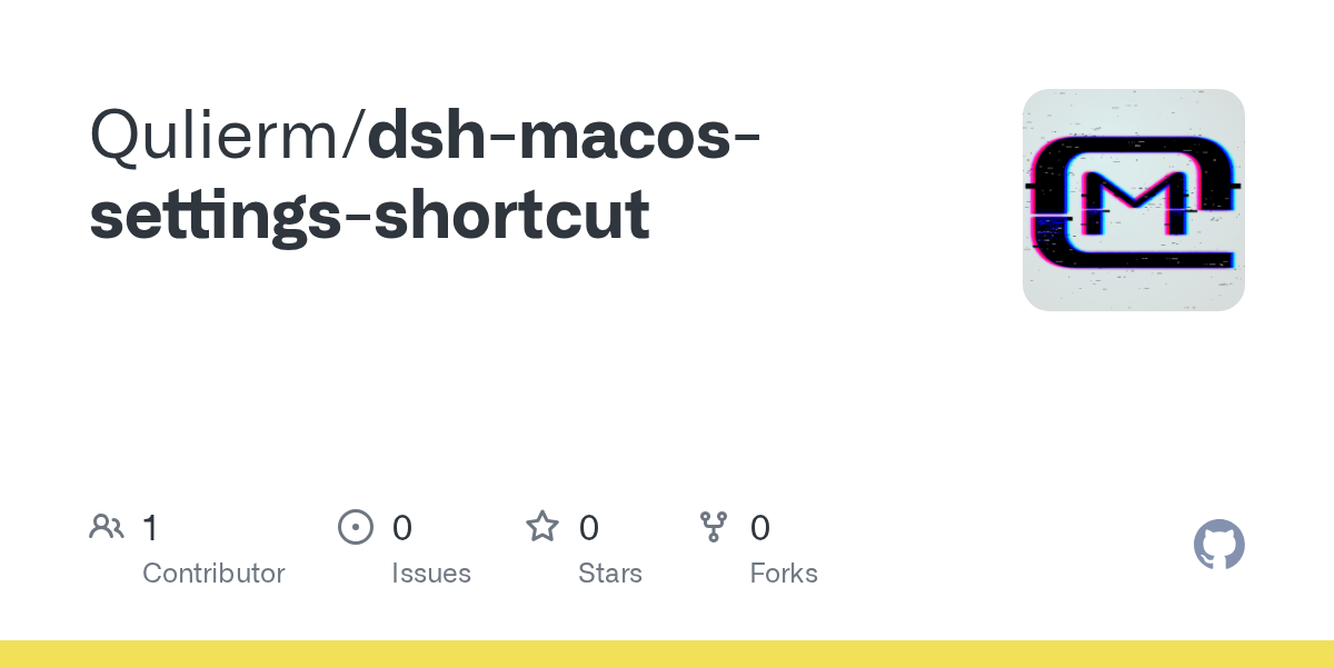 Qulierm/dsh-macos-settings-shortcut Screenshot preview