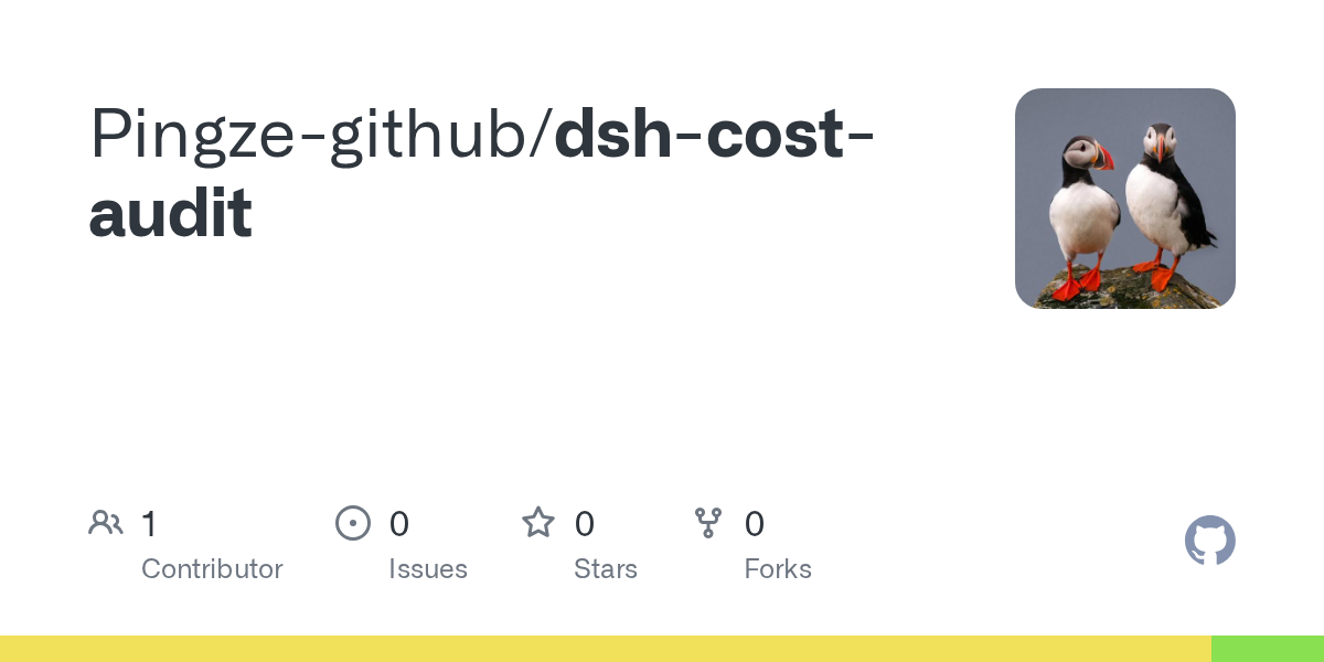 Pingze-github/dsh-cost-audit Screenshot preview