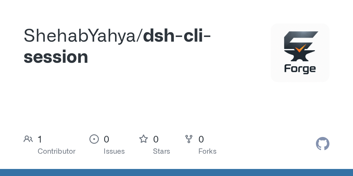 ShehabYahya/dsh-cli-session Screenshot preview