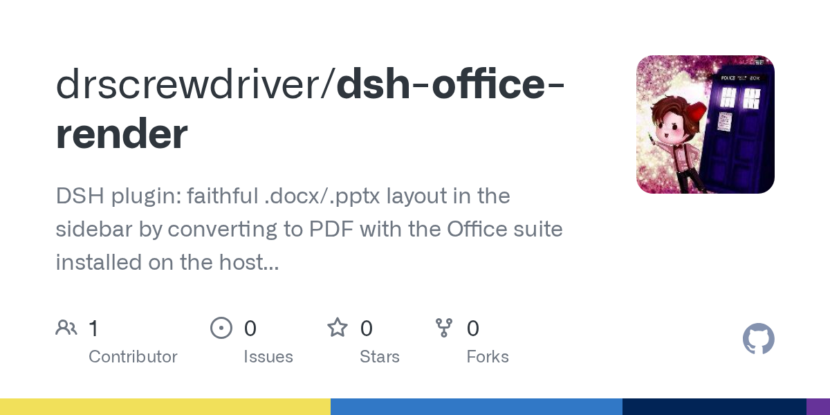 drscrewdriver/dsh-office-render Screenshot preview
